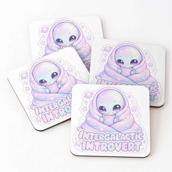 Item preview, Intergalactic Introvert Cozy Pastel Alien designed and sold by BoosterShop.