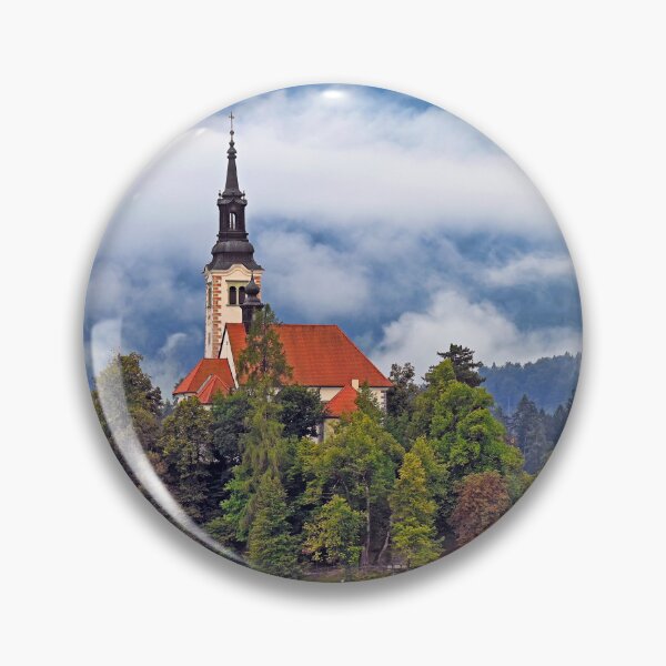 Item preview, Morning view of Pilgrimage Church of the Assumption of Maria, Bled lake, Julian Alps, Slovenia, Europe designed and sold by goceris.