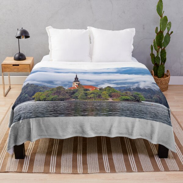Item preview, Morning view of Pilgrimage Church of the Assumption of Maria, Bled lake, Julian Alps, Slovenia, Europe designed and sold by goceris.