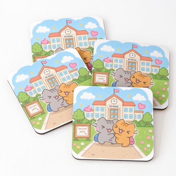 Item preview, Best friends back to school cats designed and sold by Kitty-and-Cat.