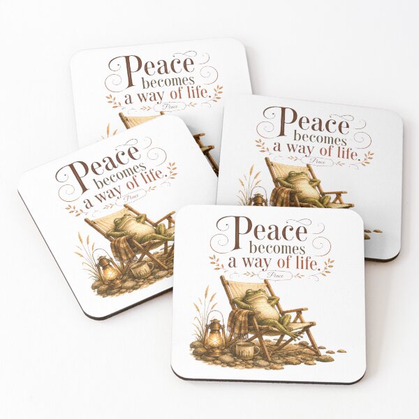 Item preview, Peace Becomes A Way Of Life Vintage Frog Nature Therapy designed and sold by AQUILAKREO.