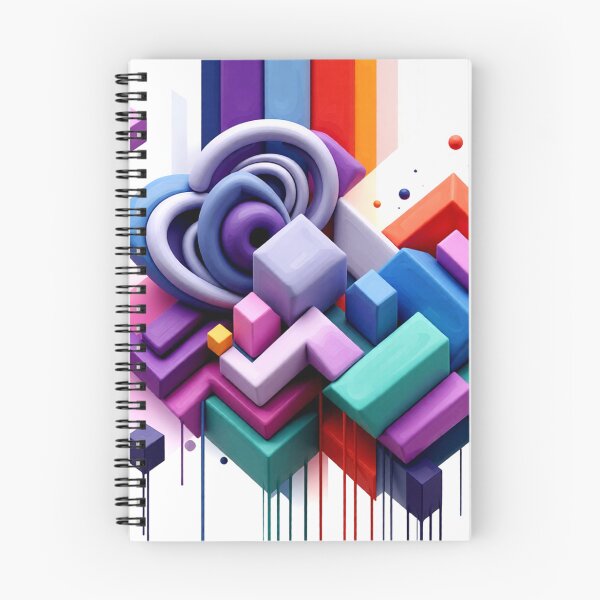 Item preview, cubic fusion C colorful geometric cubic abstract design designed and sold by SmashingDeals.