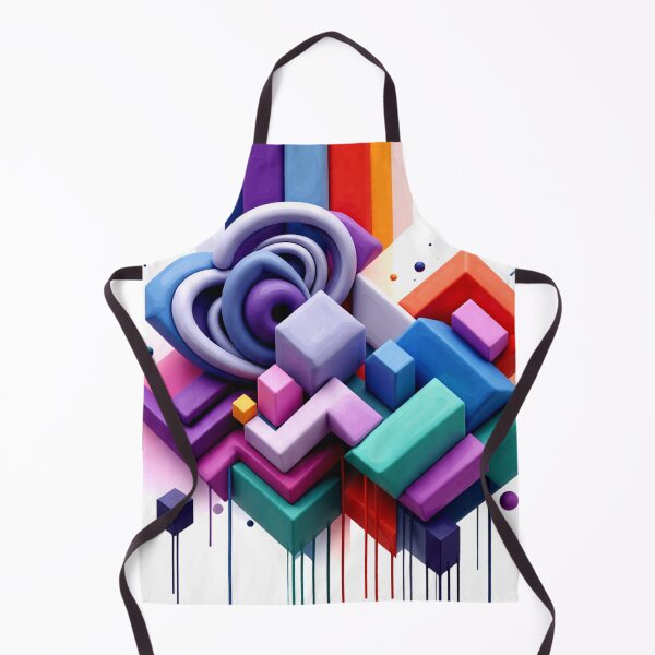 Item preview, cubic fusion C colorful geometric cubic abstract design designed and sold by SmashingDeals.