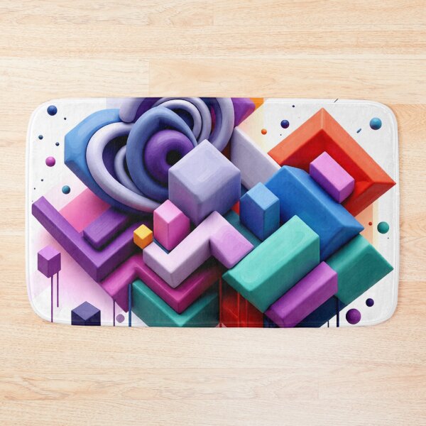 Item preview, cubic fusion C colorful geometric cubic abstract design designed and sold by SmashingDeals.