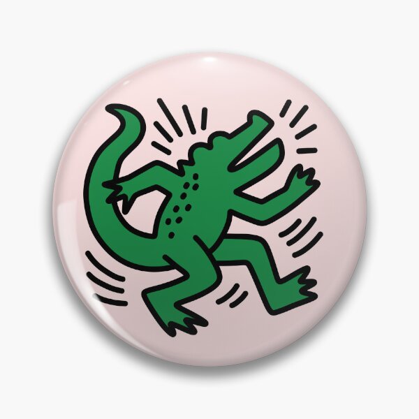 Item preview, Funny Keith Haring-inspired Dancing Crocodile designed and sold by ZERO-MIND.