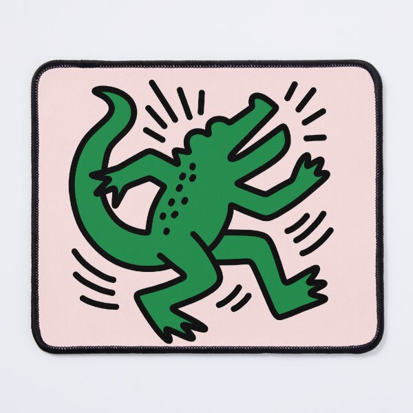 Item preview, Funny Keith Haring-inspired Dancing Crocodile designed and sold by ZERO-MIND.