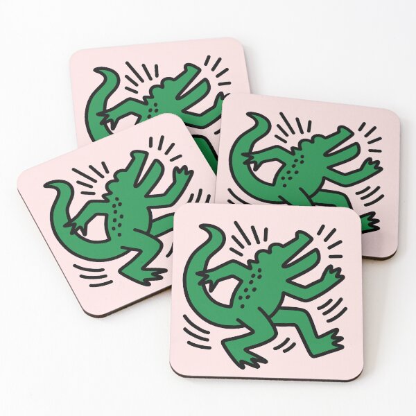 Item preview, Funny Keith Haring-inspired Dancing Crocodile designed and sold by ZERO-MIND.