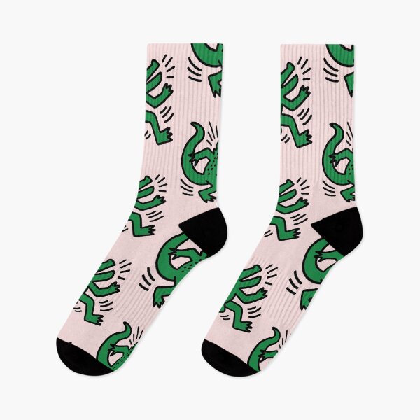 Item preview, Funny Keith Haring-inspired Dancing Crocodile designed and sold by ZERO-MIND.