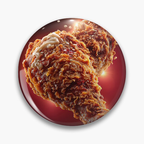 Item preview, Golden Crispy Fried Chicken Drumstick | Crunchy Food Art | Crispy Comfort Food Illustration designed and sold by Grafititee.