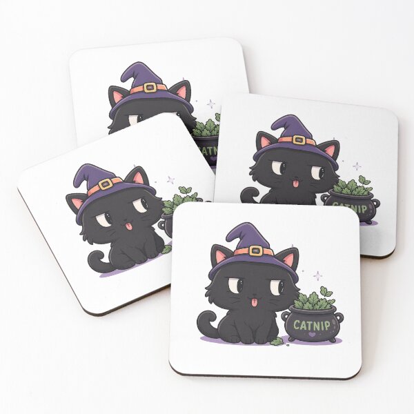 Item preview, Witch Cat with Catnip designed and sold by Kitty-and-Cat.