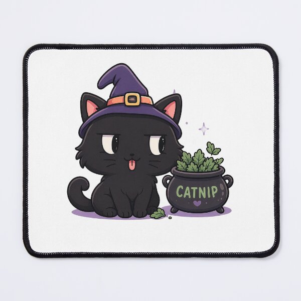 Item preview, Witch Cat with Catnip designed and sold by Kitty-and-Cat.