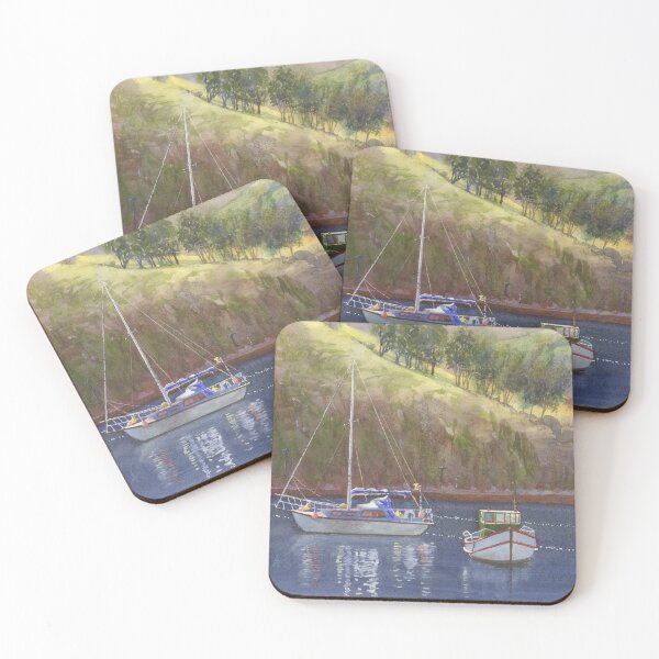 Item preview, Boats in Otago Harbour, New Zealand designed and sold by Dave Baab watercolors.