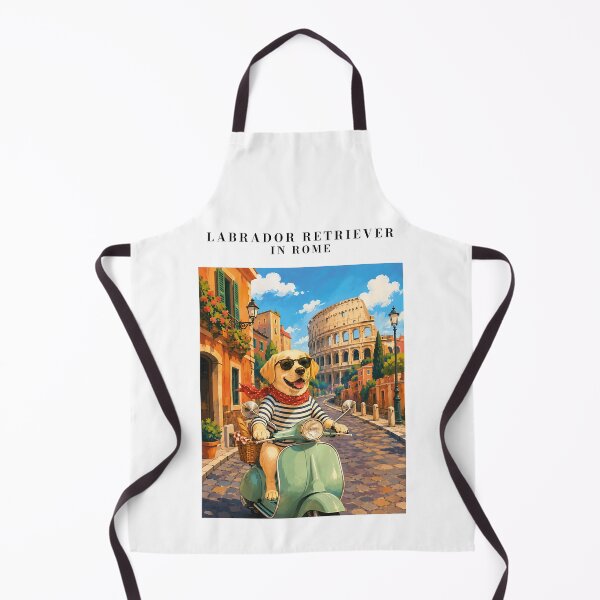 Item preview, Labrador driving a Vespa through Rome designed and sold by Nomad-Paws.