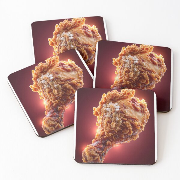 Item preview, Golden Crispy Fried Chicken Drumstick | Crunchy Food Art | Crispy Comfort Food Illustration designed and sold by Grafititee.