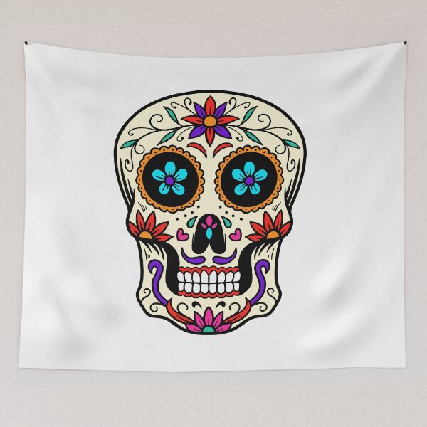 Item preview, Classic Floral Sugar Skull | Traditional Mexican Calavera Day of the Dead Design designed and sold by Ecocrushstudio.
