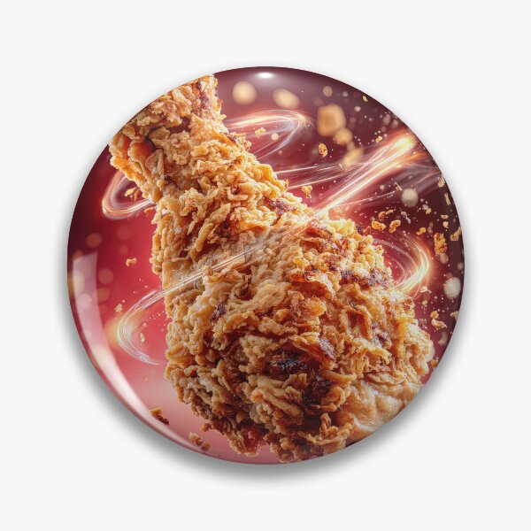 Item preview, Golden Crispy Fried Chicken Drumstick | Crunchy Food Art | Crispy Comfort Food Illustration designed and sold by Grafititee.