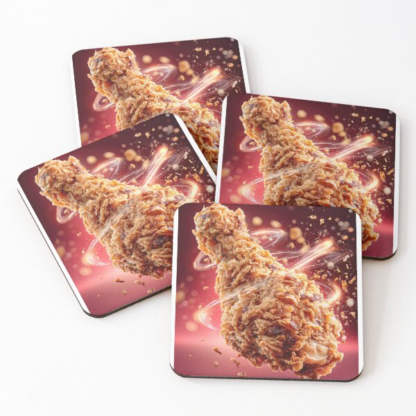 Item preview, Golden Crispy Fried Chicken Drumstick | Crunchy Food Art | Crispy Comfort Food Illustration designed and sold by Grafititee.