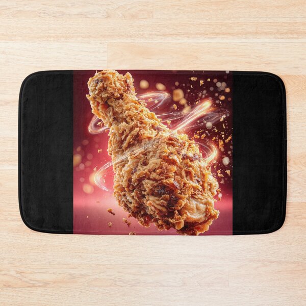 Item preview, Golden Crispy Fried Chicken Drumstick | Crunchy Food Art | Crispy Comfort Food Illustration designed and sold by Grafititee.