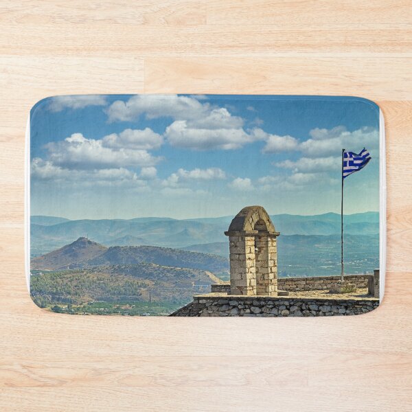 Item preview, Greek flag on the Palamidi castle in Nafplio, Greece designed and sold by goceris.