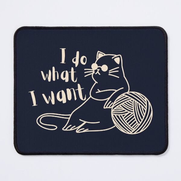 Item preview, I Do What I Want – Grumpy Animal Lazy Cat Minimalist Funny Cat Lover Gift  designed and sold by Artycom.