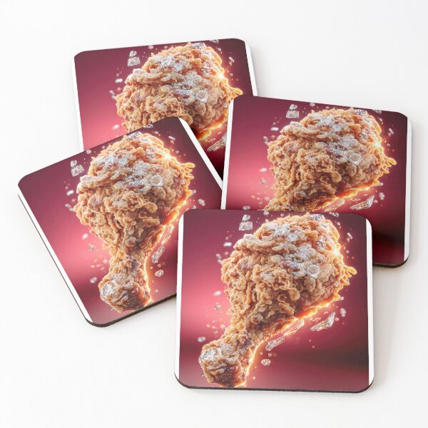 Item preview, Golden Crispy Fried Chicken Drumstick | Crunchy Food Art | Crispy Comfort Food Illustration designed and sold by Grafititee.