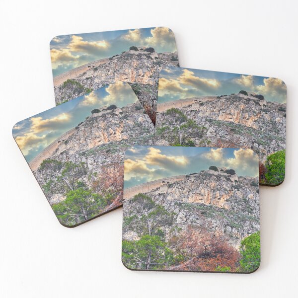 Item preview, Dramatic sunset over Palamidi castle on the hill, Nafplio, Greece designed and sold by goceris.