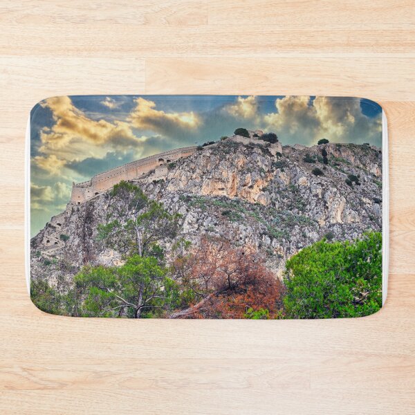 Item preview, Dramatic sunset over Palamidi castle on the hill, Nafplio, Greece designed and sold by goceris.