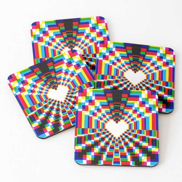 Item preview, Pixel Heart Kaleidoscope - CMYK designed and sold by animinimal.