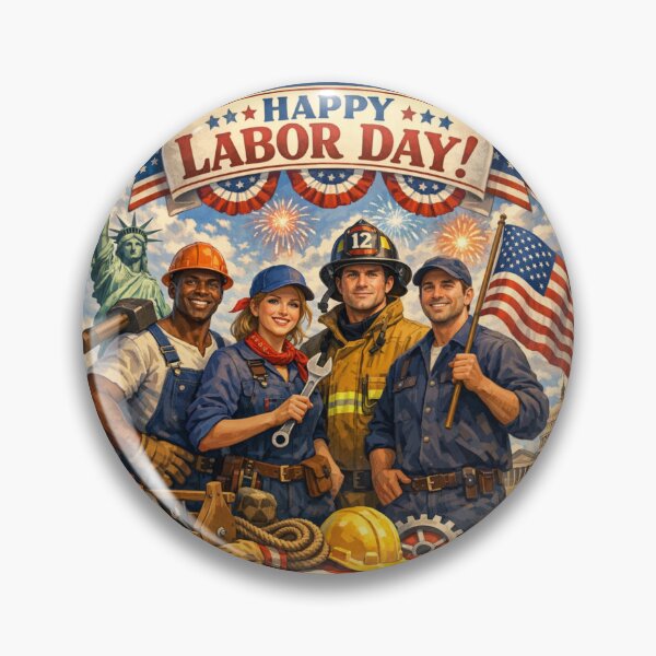 Item preview, Happy Labor Day Patriotic American Workers designed and sold by Nela-&-Lena.
