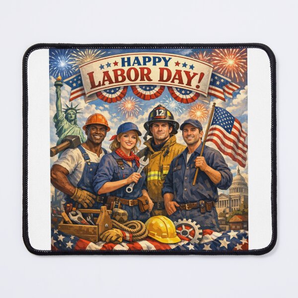 Item preview, Happy Labor Day Patriotic American Workers designed and sold by Nela-&-Lena.