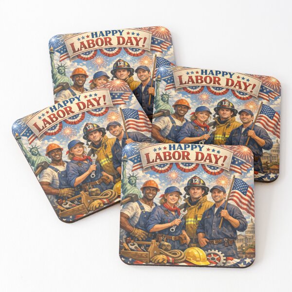 Item preview, Happy Labor Day Patriotic American Workers designed and sold by Nela-&-Lena.