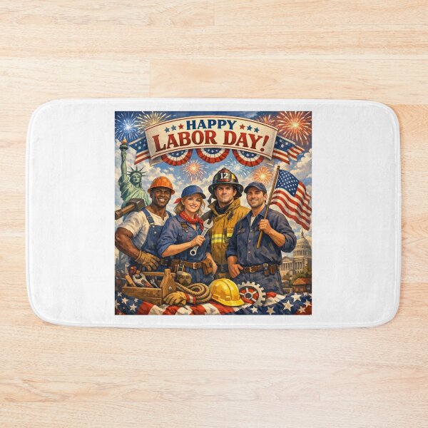 Item preview, Happy Labor Day Patriotic American Workers designed and sold by Nela-&-Lena.