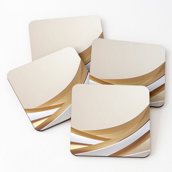 Item preview, Luxury Minimalist Gold and White Waves - Elegant Modern Abstract designed and sold by CuteSlothWorld.