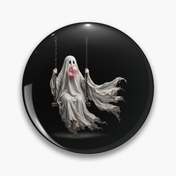 Item preview, Ghost on Swing Blowing Bubble Gum Spooky Halloween Funny designed and sold by herbwaters.