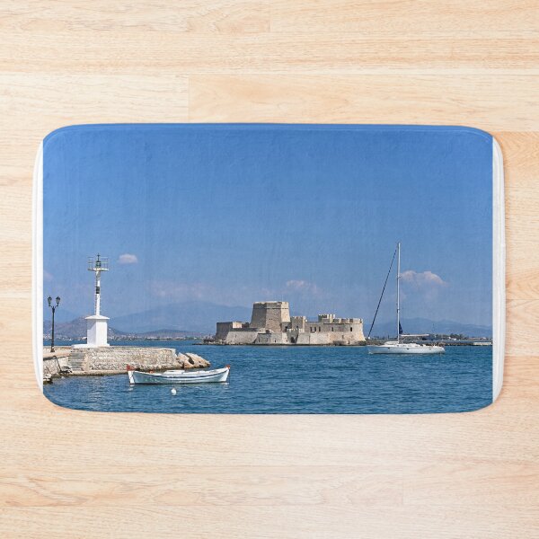 Item preview, Bourtzi water fortress, Nafplio, Peloponnese, Greece, seascape designed and sold by goceris.