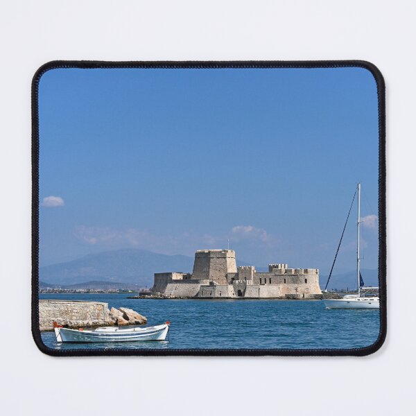 Item preview, Bourtzi water fortress, Nafplio, Peloponnese, Greece, seascape designed and sold by goceris.