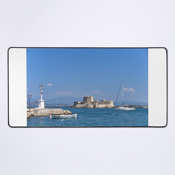 Item preview, Bourtzi water fortress, Nafplio, Peloponnese, Greece, seascape designed and sold by goceris.