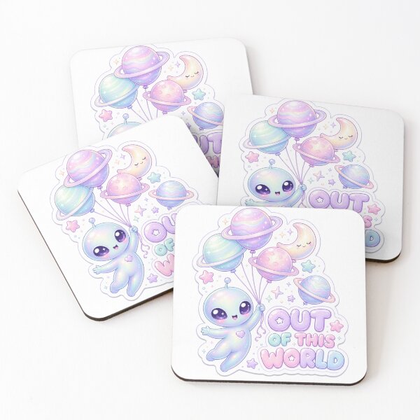 Item preview, Out of This World Pastel Alien with Planet Balloons designed and sold by BoosterShop.