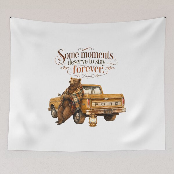 Item preview, Some Moments Deserve To Stay Vintage Bear Retro Truck designed and sold by AQUILAKREO.