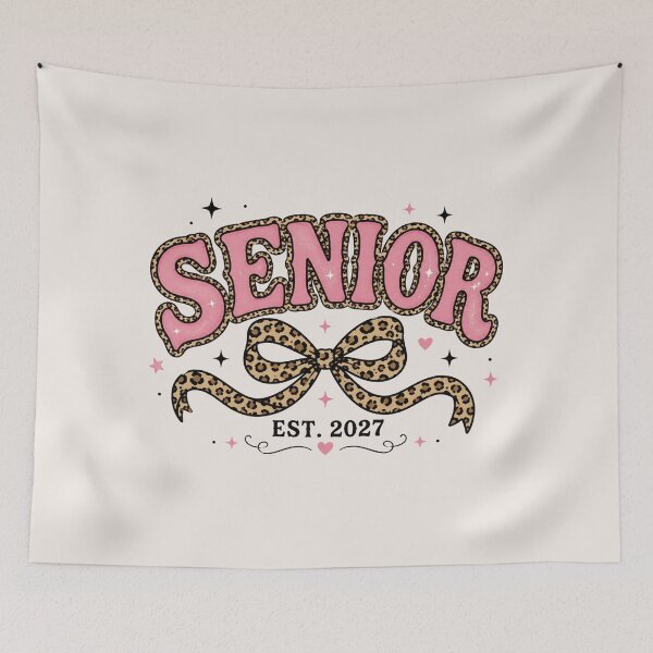 Item preview, Senior 2027, Leopard Bow, Varsity, Senior Est 2027, Class of 2027, Graduation Gift, Cute Senior designed and sold by Quiajia.