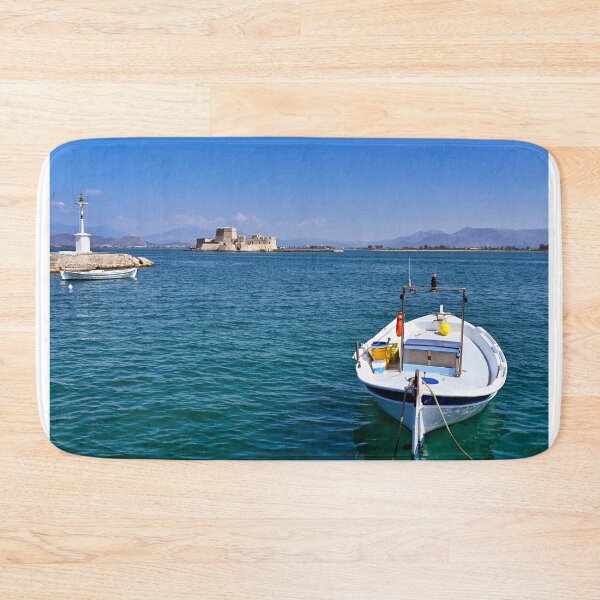 Item preview, Bourtzi water fortress, Nafplio, Peloponnese, Greece, seascape,summertime designed and sold by goceris.