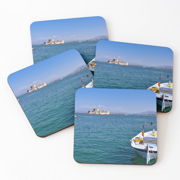 Item preview, Bourtzi water fortress, Nafplio, Peloponnese, Greece, seascape,summertime designed and sold by goceris.