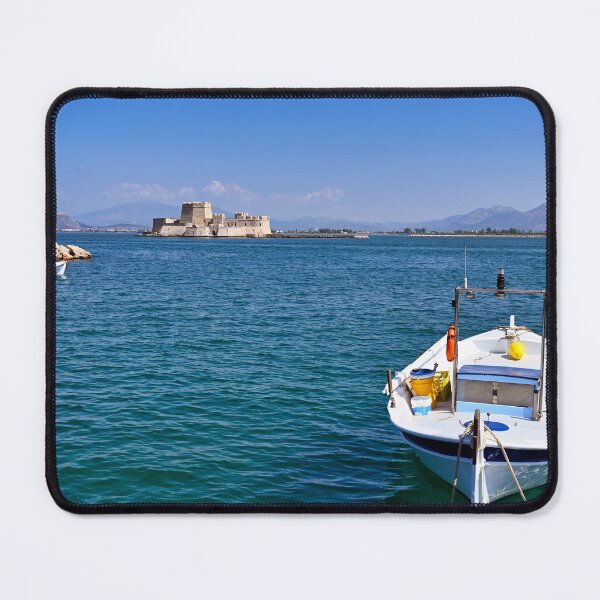 Item preview, Bourtzi water fortress, Nafplio, Peloponnese, Greece, seascape,summertime designed and sold by goceris.