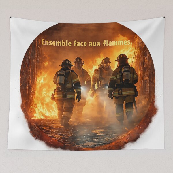 Item preview, Together against the flames_firefighters designed and sold by TitiaDesign.