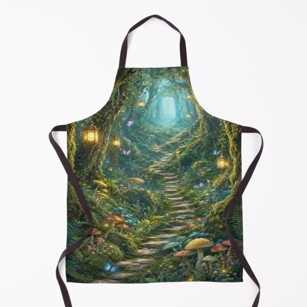 Item preview, Mystical Forest Path with Glowing Lanterns designed and sold by alw951.