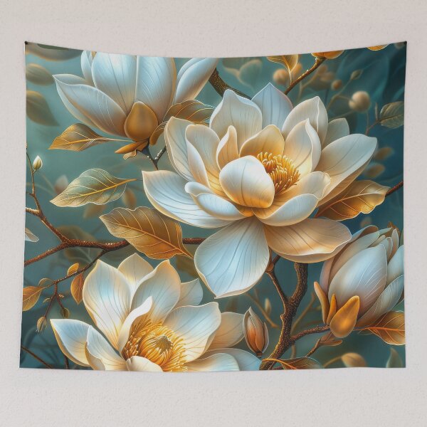Item preview, White Magnolia Flowers Art designed and sold by MargaretWiktor.