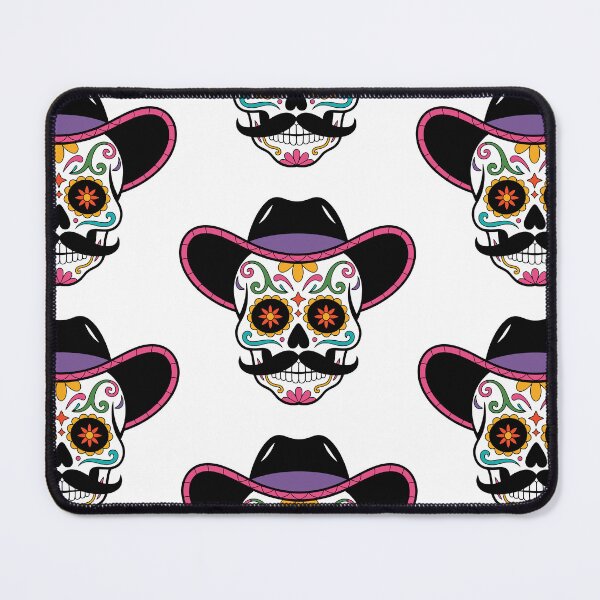 Item preview, Cowboy Sugar Skull | Western Calavera Skeleton Cowboy Hat Folk Art Design designed and sold by Ecocrushstudio.