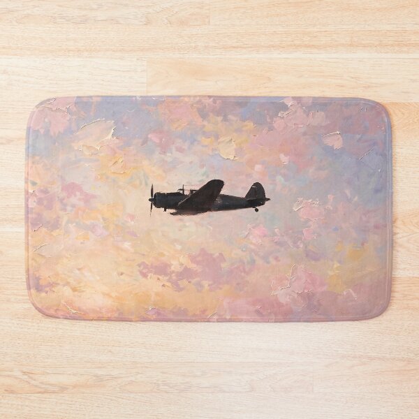 Item preview, Vintage Warplane Silhouette Impressionist Sky Art designed and sold by Jozefin's Studio.