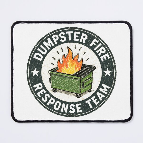 Item preview, Dumpster Fire Response Team Chaos Workplace Problem Solver Humor designed and sold by HumansStuck12.