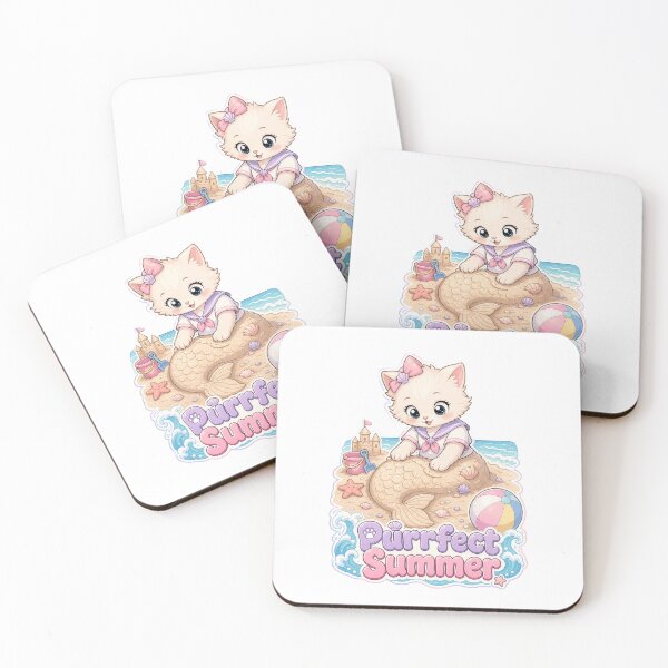 Item preview, Summer beach cat designed and sold by Kitty-and-Cat.